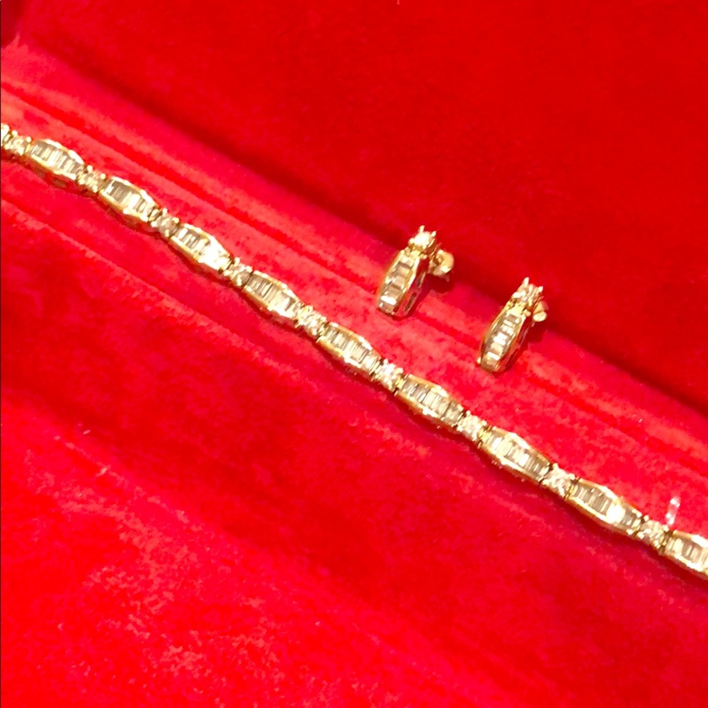 Lady’s Diamond Tennis Bracelet 12.3 gram 14K gold